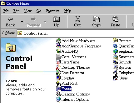 Control panel