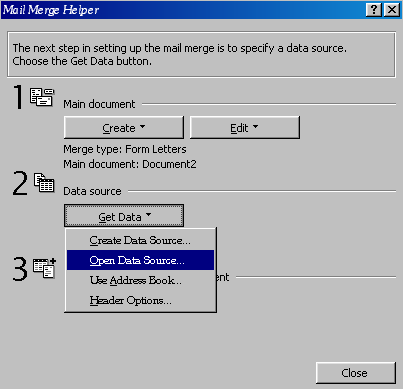 get data - open data source
