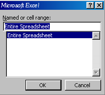 Entire spreadsheet